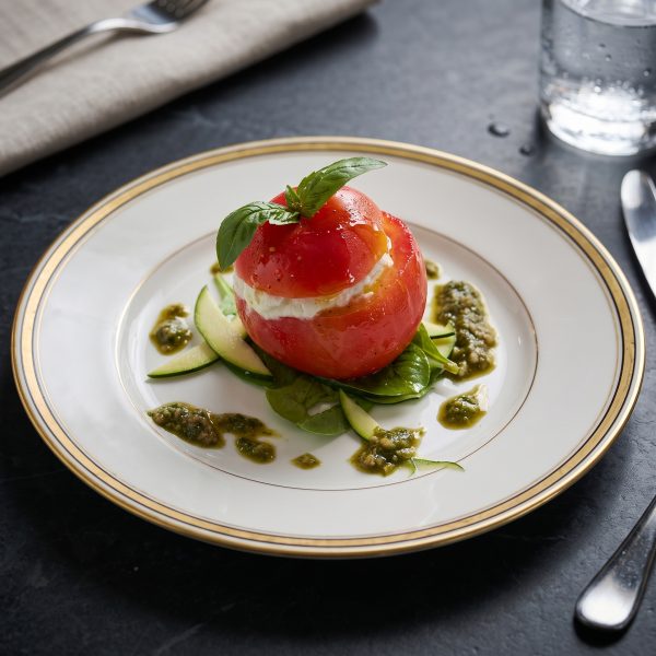 assiette Entree tomate mozzarella manoir chamberland